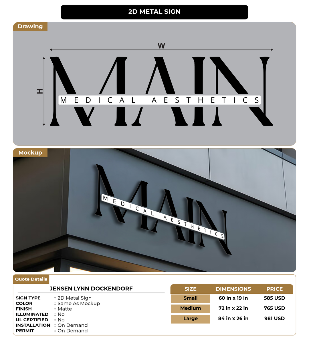 CUSTOM MOCKUP SIGN FOR Jensen Lynn Dockendorf