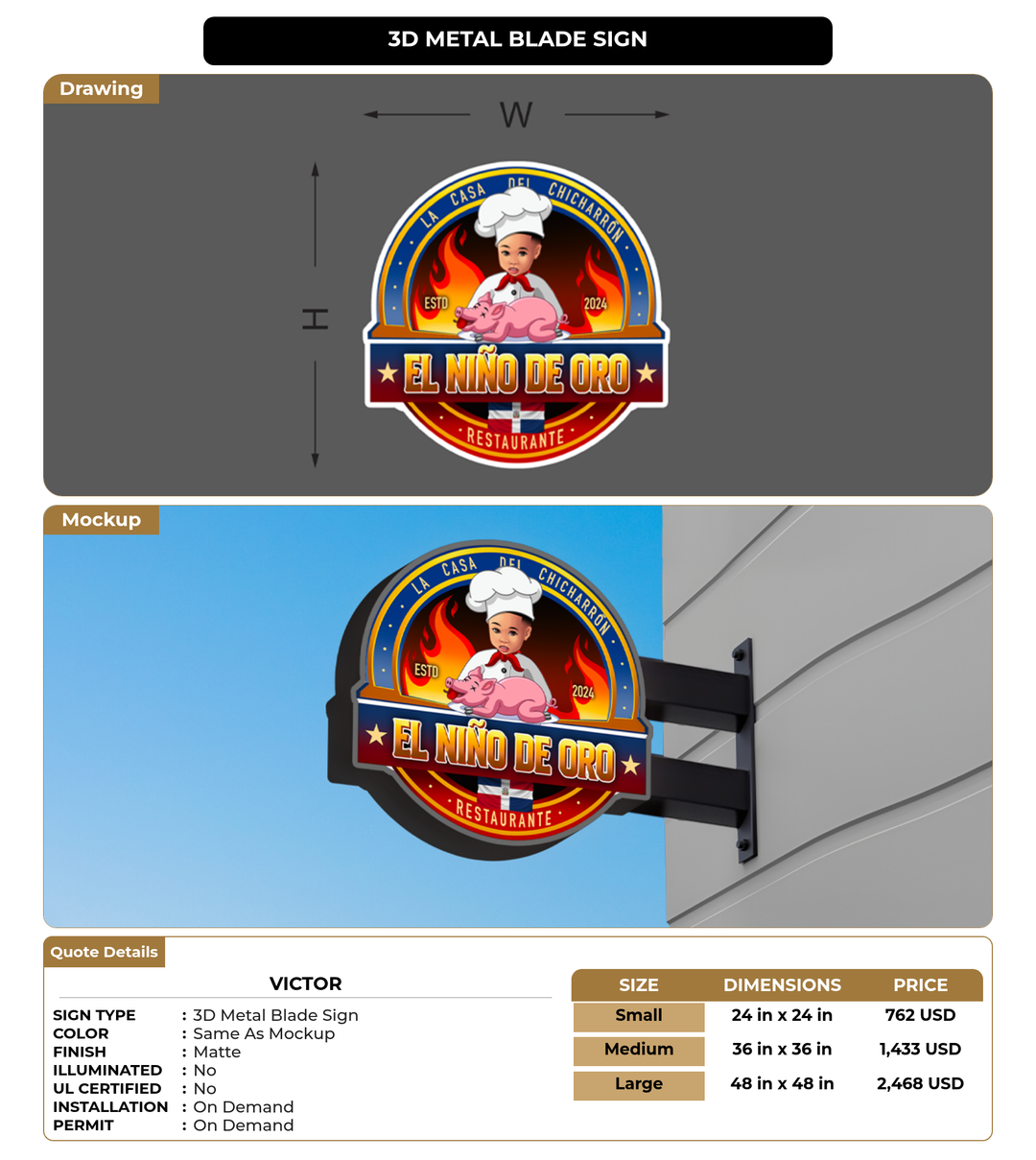 CUSTOM MOCKUP SIGN FOR victor