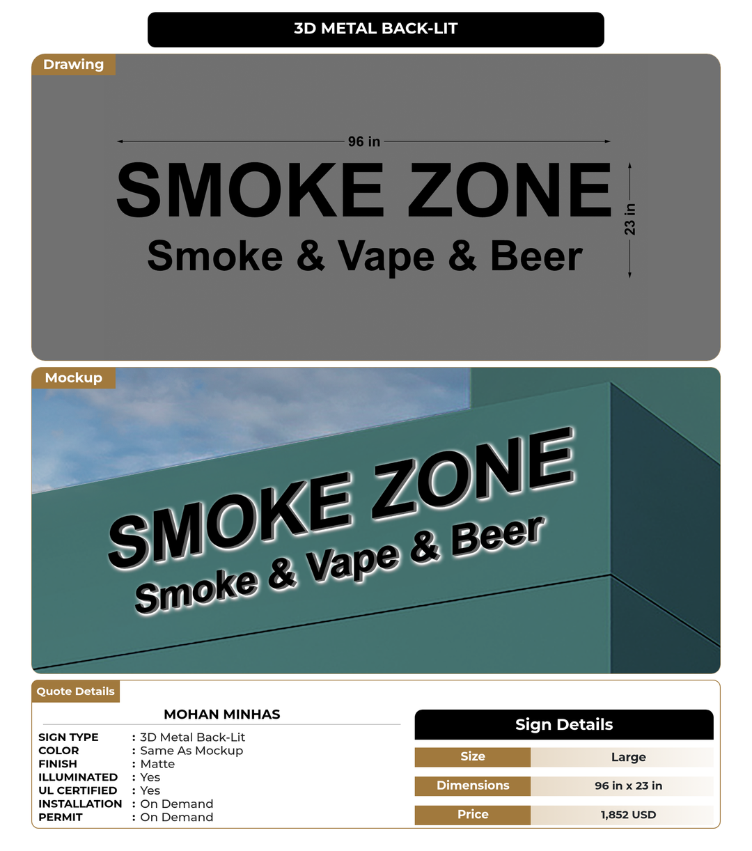 CUSTOM MOCKUP SIGN FOR Mohan Minhas