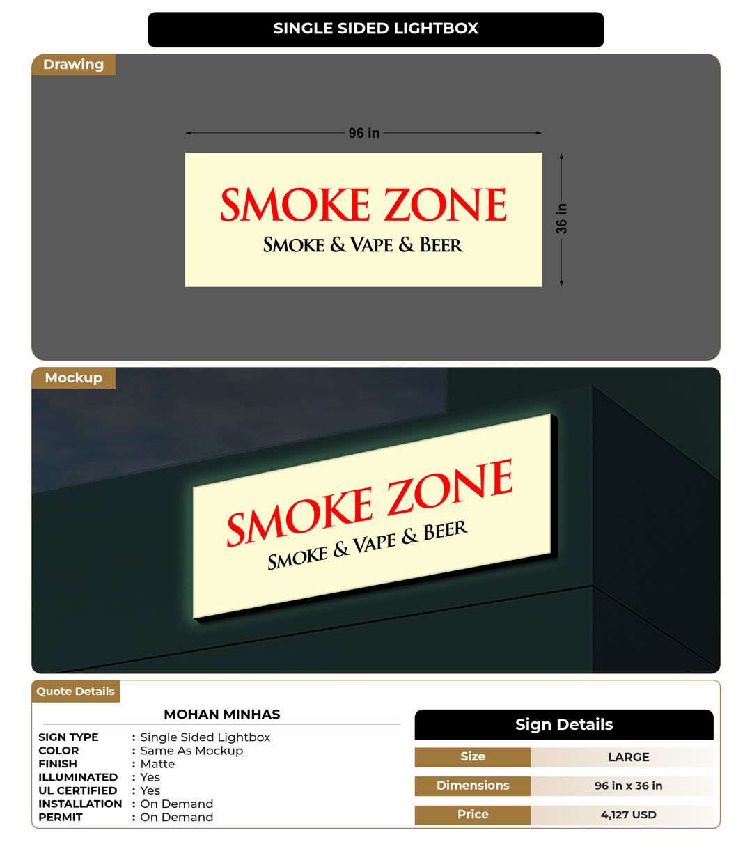 CUSTOM MOCKUP SIGN FOR Mohan Minhas