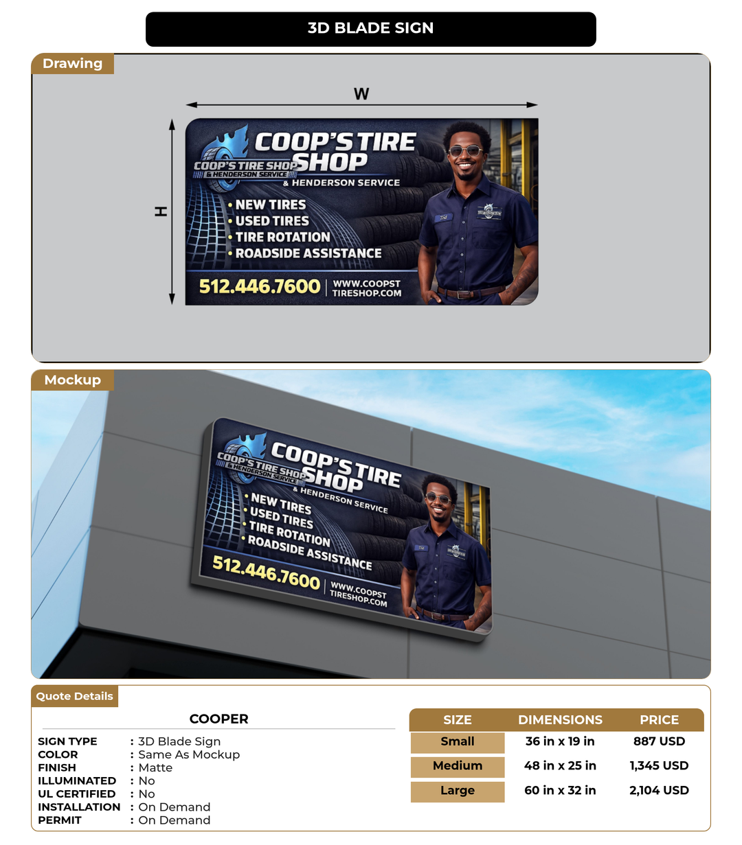 CUSTOM MOCKUP SIGN FOR Cooper