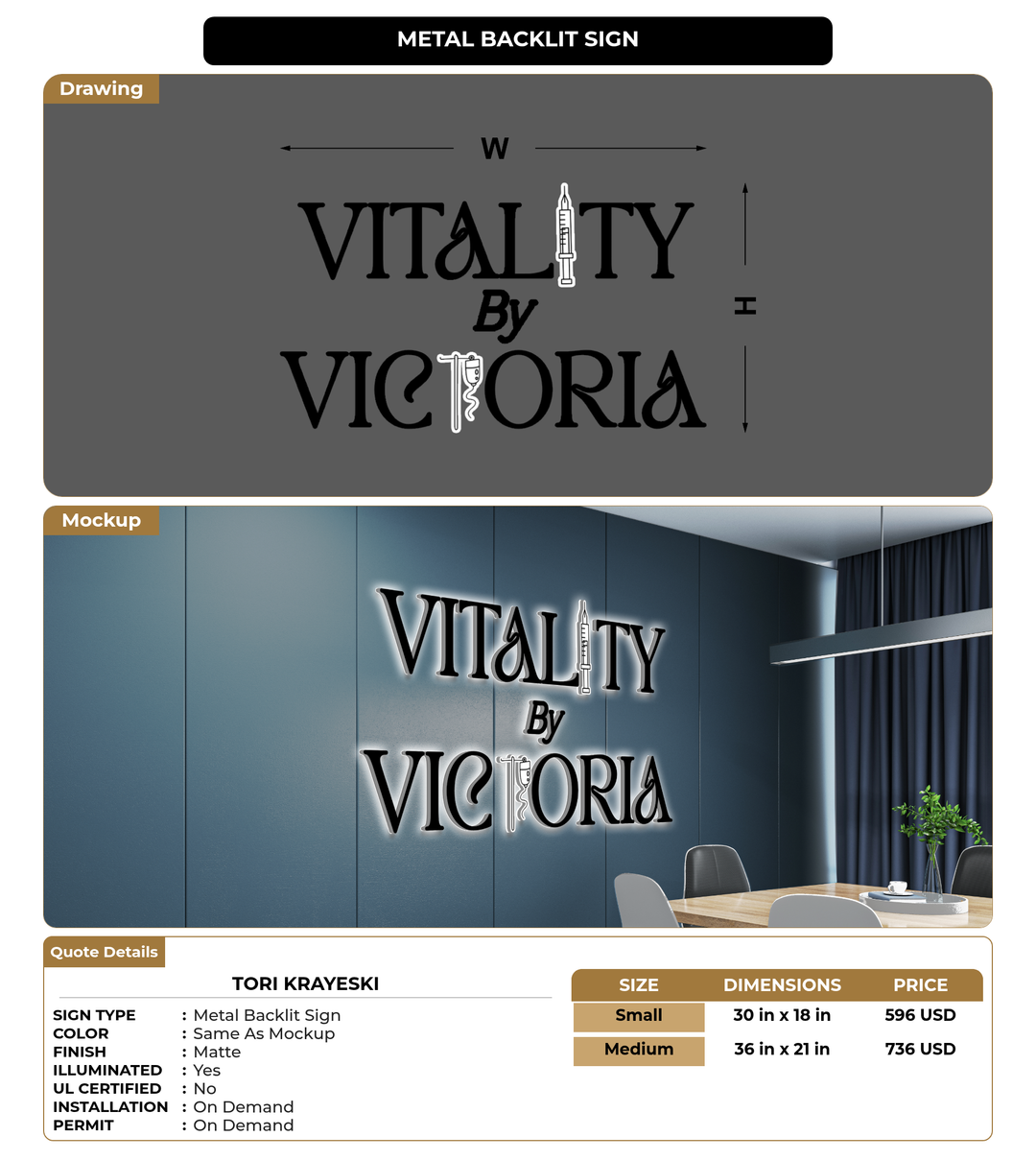 CUSTOM MOCKUP SIGN FOR Tori Krayeski
