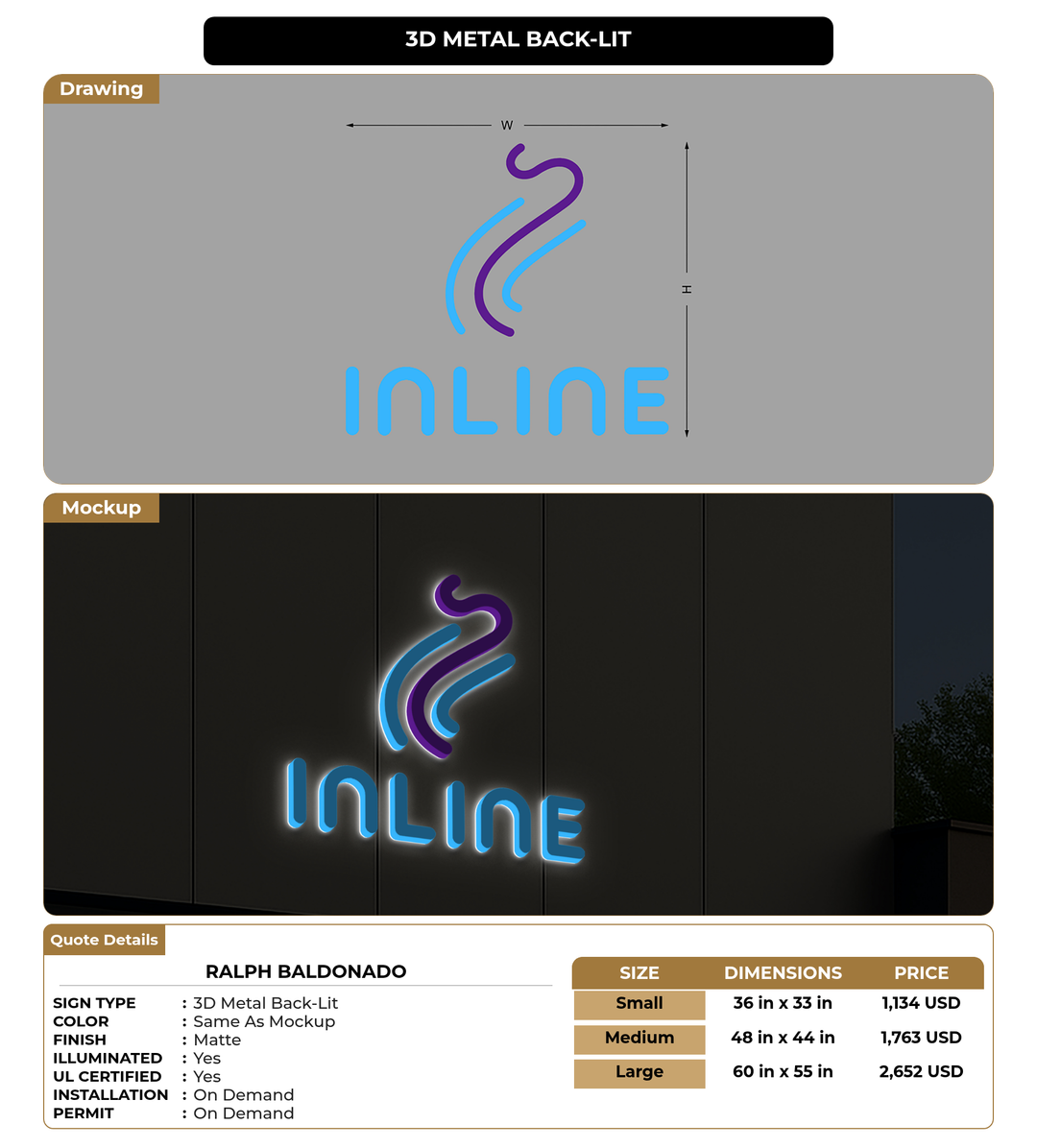CUSTOM MOCKUP SIGN FOR Ralph Baldonado
