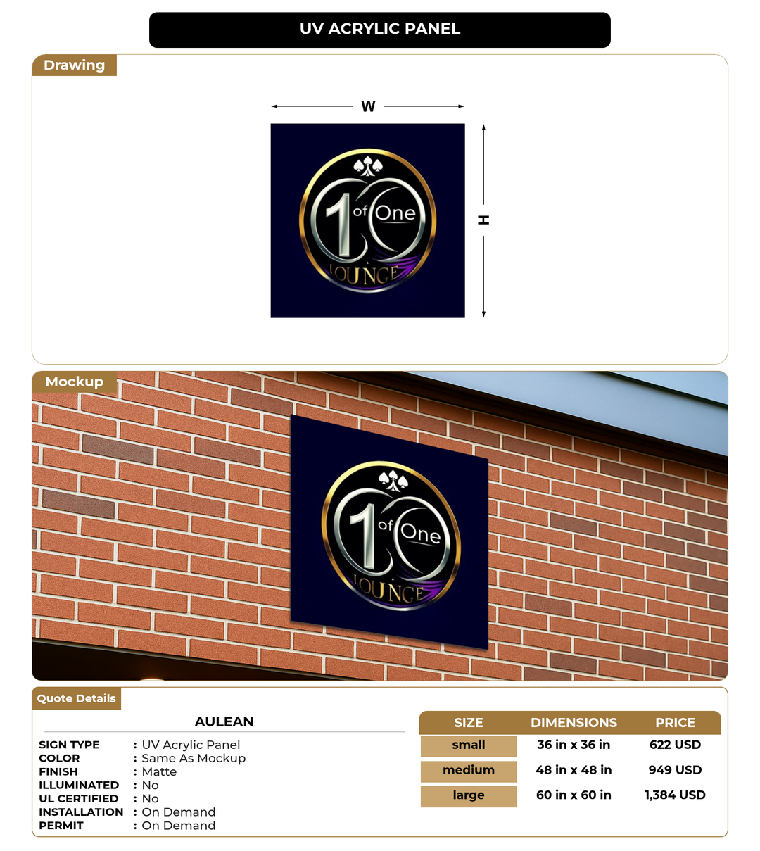 CUSTOM MOCKUP SIGN FOR Aulean