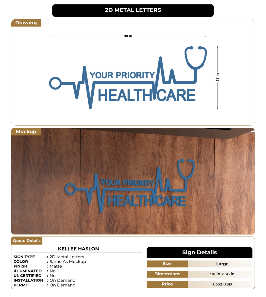 CUSTOM MOCKUP SIGN FOR Kellee haslon