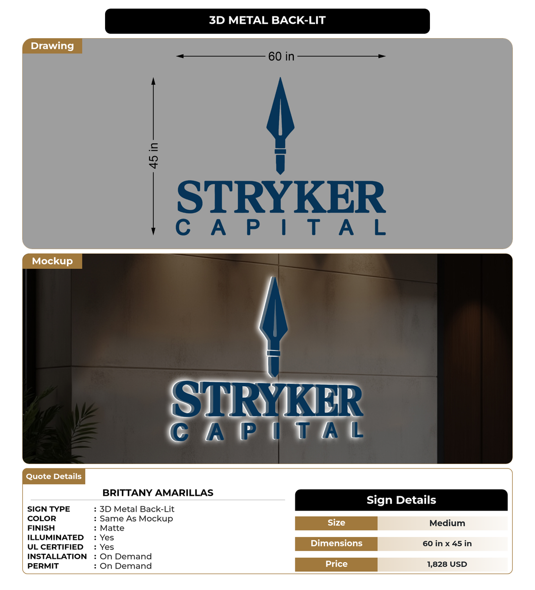CUSTOM MOCKUP SIGN FOR Brittany Amarillas