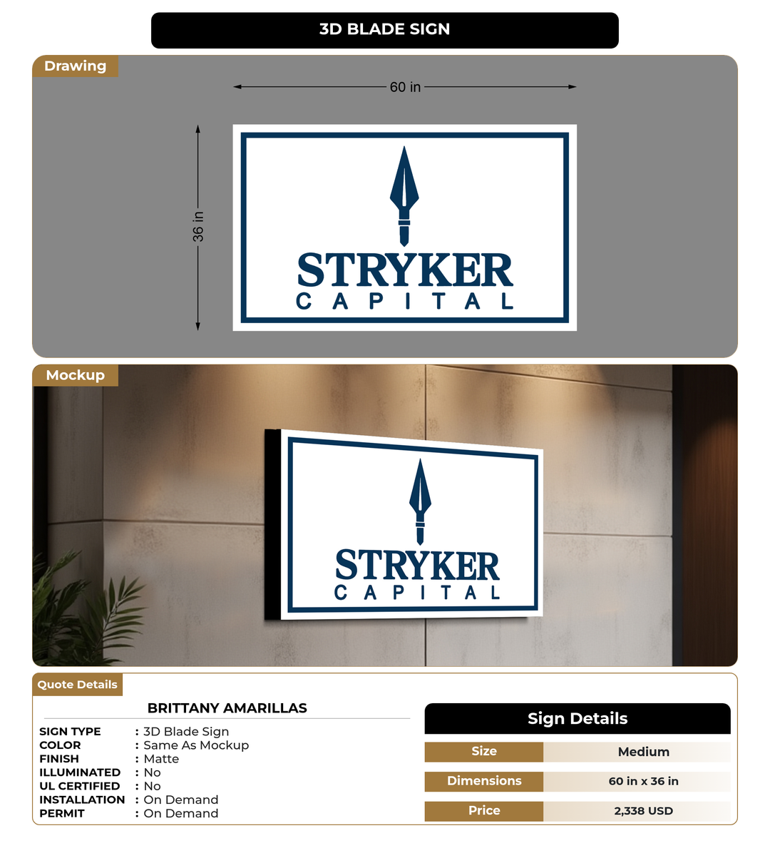 CUSTOM MOCKUP SIGN FOR Brittany Amarillas