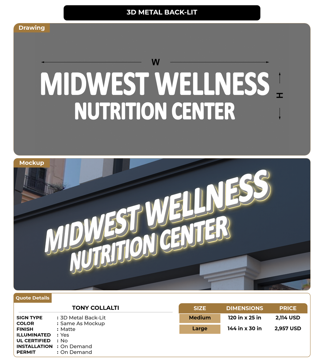 CUSTOM MOCKUP SIGN FOR Tony Collalti