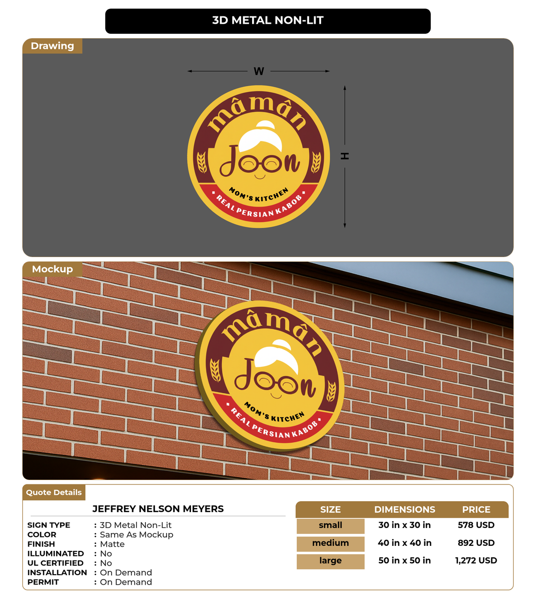 CUSTOM MOCKUP SIGN FOR Jeffrey Nelson Meyers