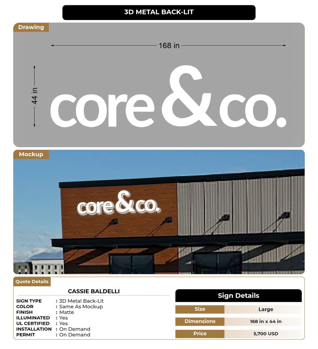 CUSTOM MOCKUP SIGN FOR Cassie Baldelli