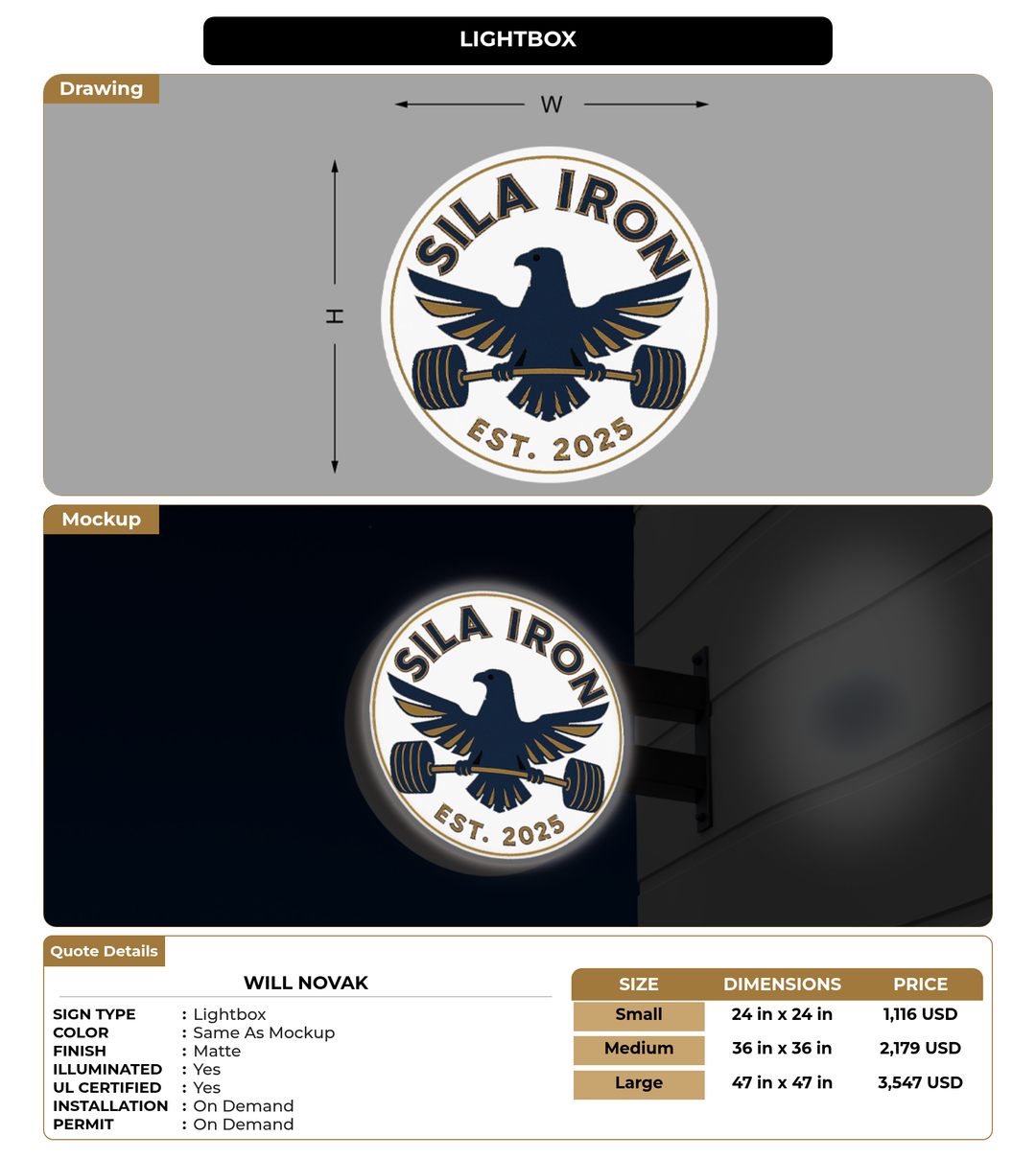 CUSTOM MOCKUP SIGN FOR Will Novak