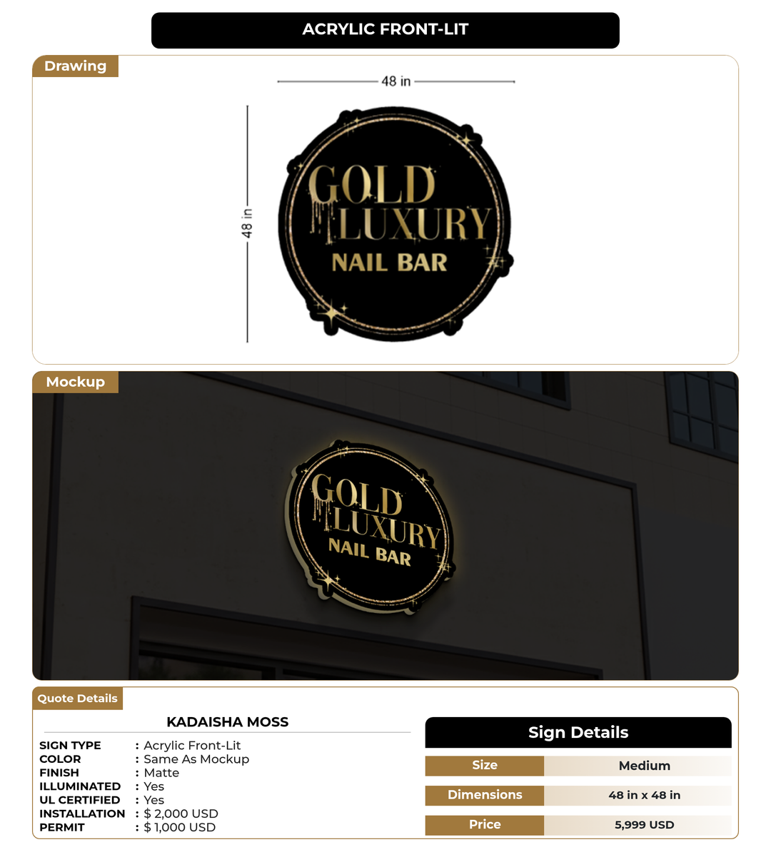 CUSTOM MOCKUP SIGN FOR Kadaisha Moss