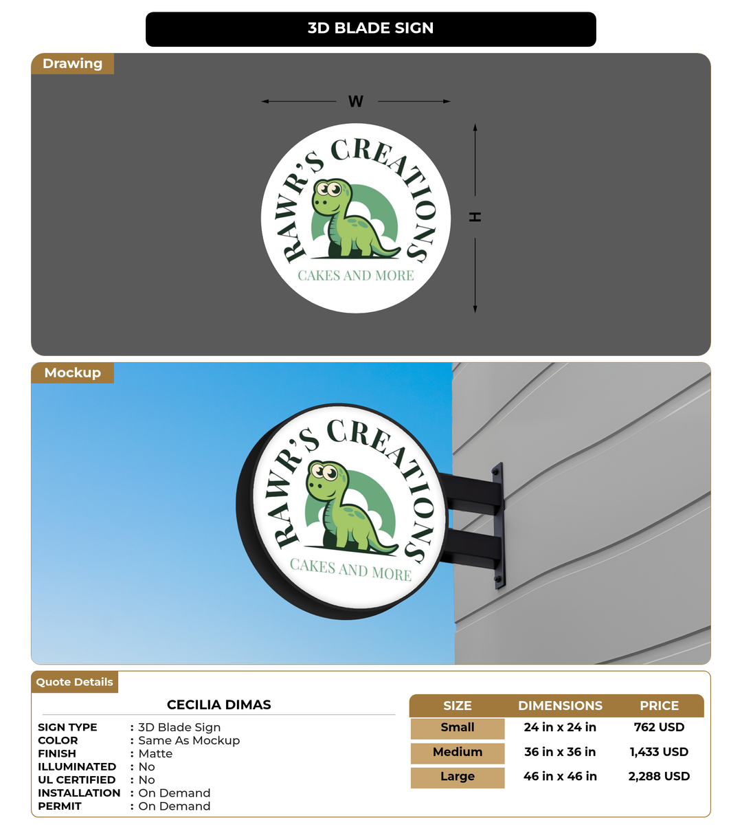 CUSTOM MOCKUP SIGN FOR Cecilia Dimas
