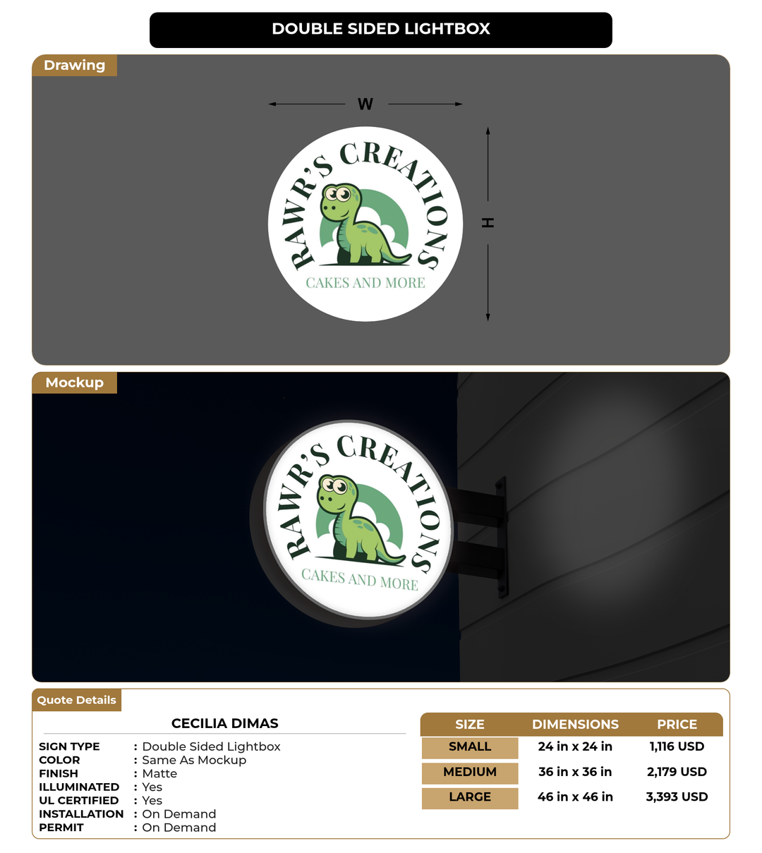 CUSTOM MOCKUP SIGN FOR Cecilia Dimas