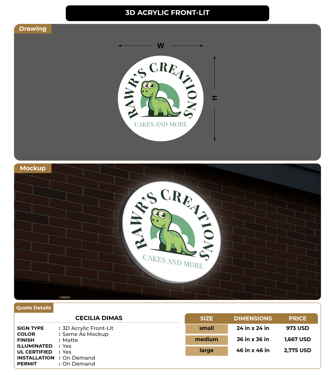 CUSTOM MOCKUP SIGN FOR Cecilia Dimas