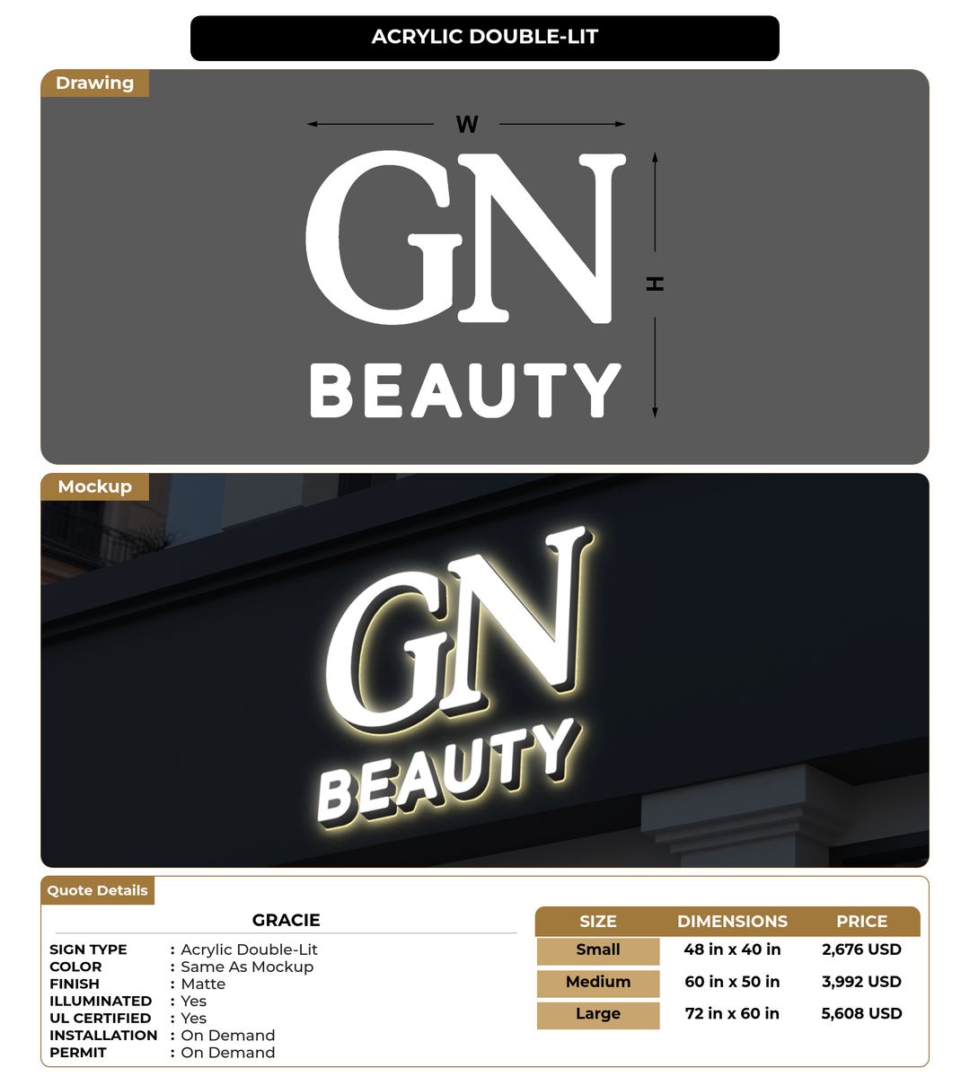 CUSTOM MOCKUP SIGN FOR gracie