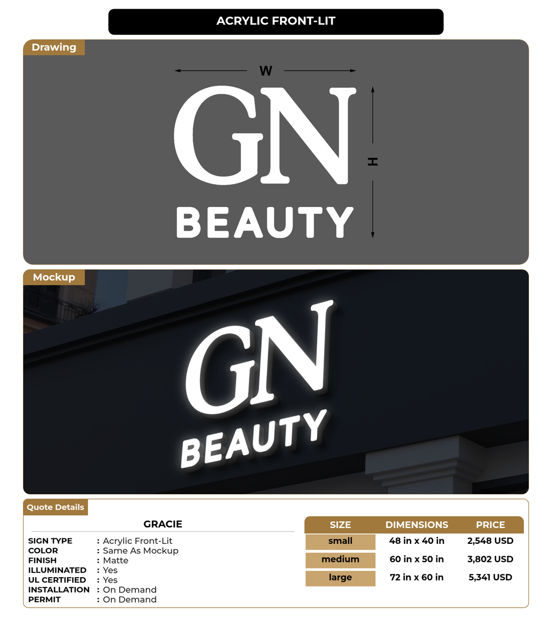 CUSTOM MOCKUP SIGN FOR gracie