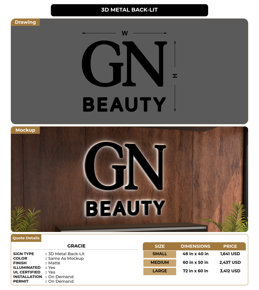 CUSTOM MOCKUP SIGN FOR gracie