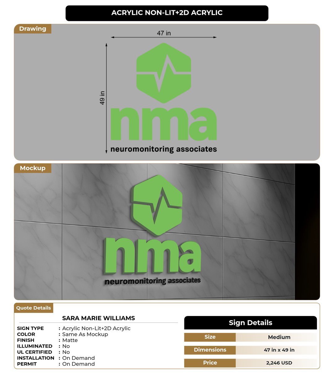 CUSTOM MOCKUP SIGN FOR Sara Marie Williams