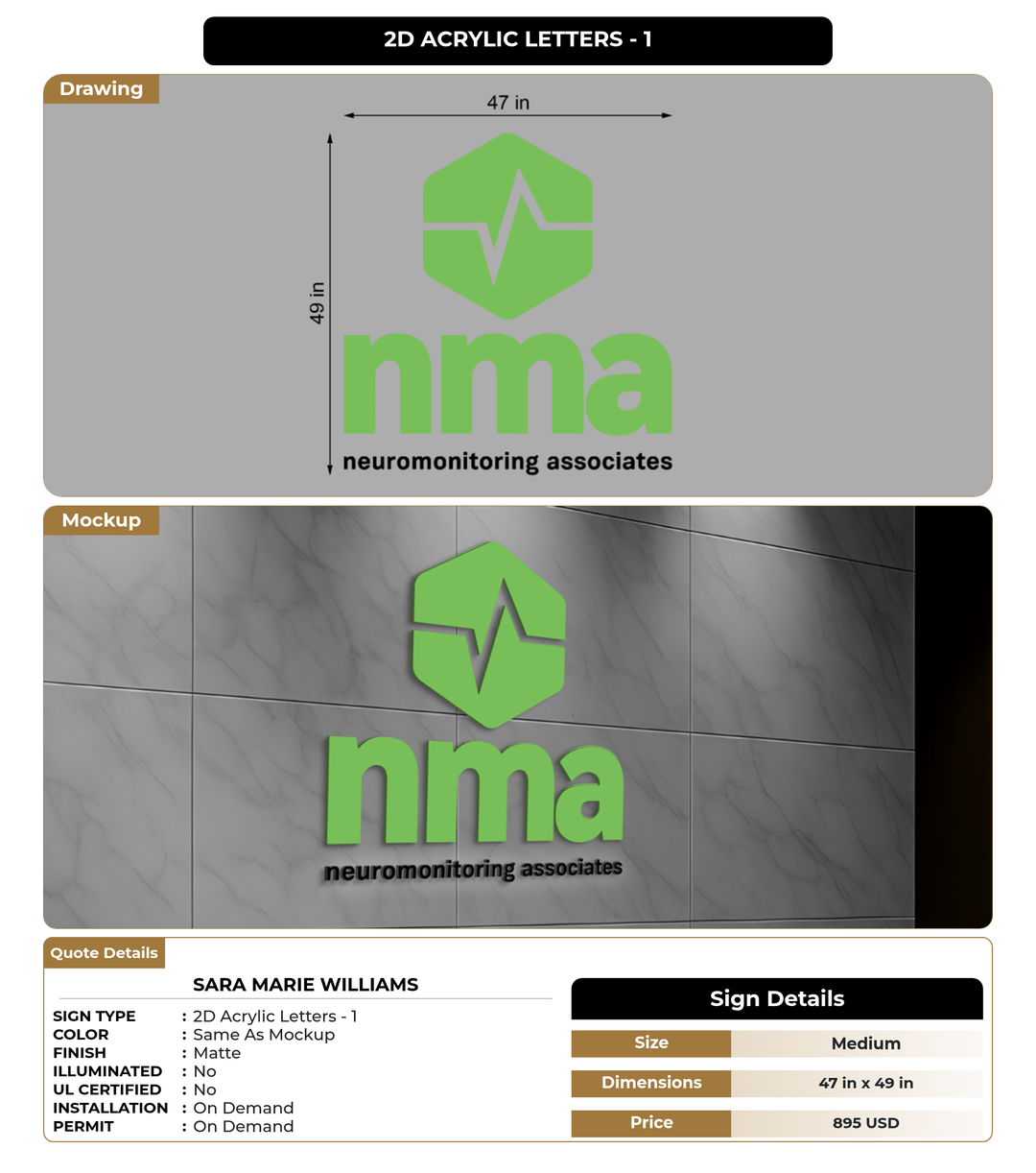 CUSTOM MOCKUP SIGN FOR Sara Marie Williams