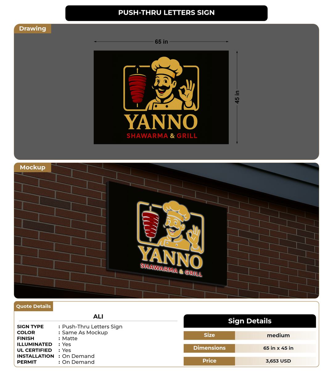 CUSTOM MOCKUP SIGN FOR Ali