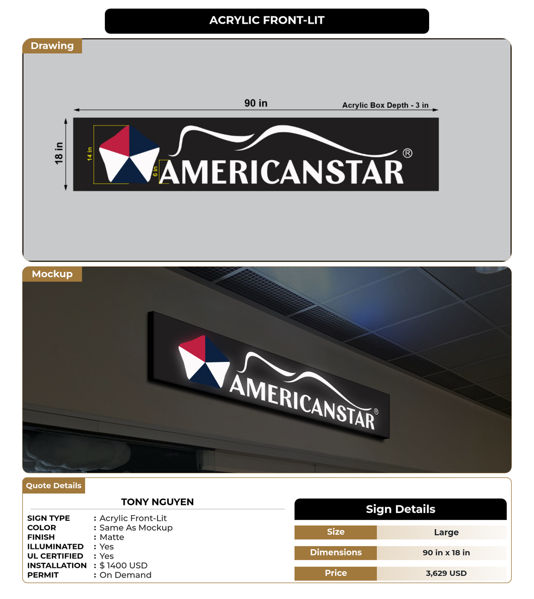 CUSTOM MOCKUP SIGN FOR Tony Nguyen