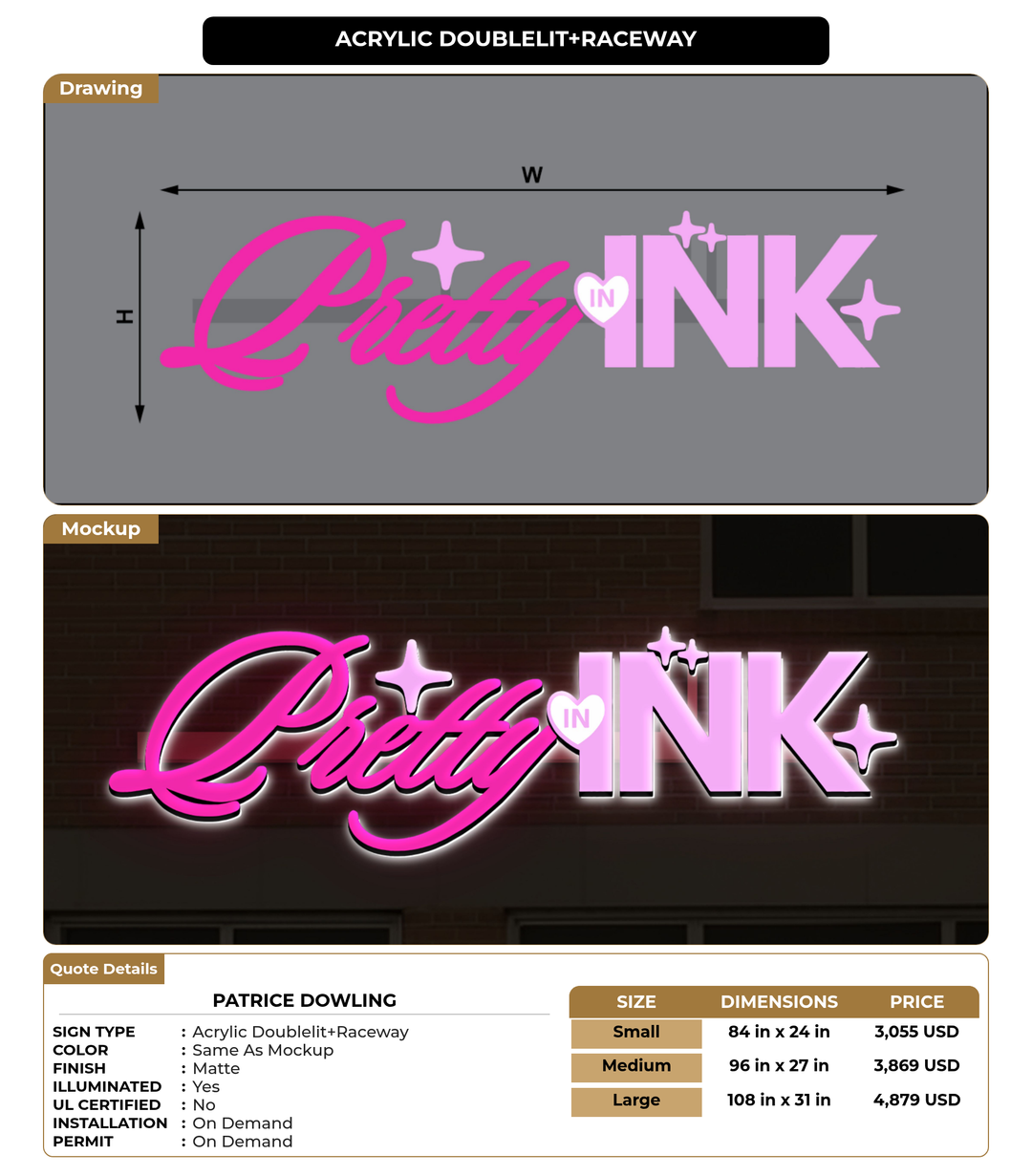CUSTOM MOCKUP SIGN FOR Patrice Dowling