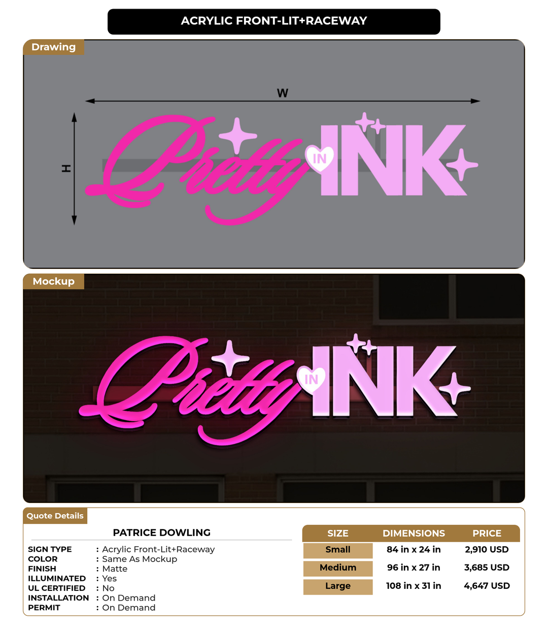 CUSTOM MOCKUP SIGN FOR Patrice Dowling