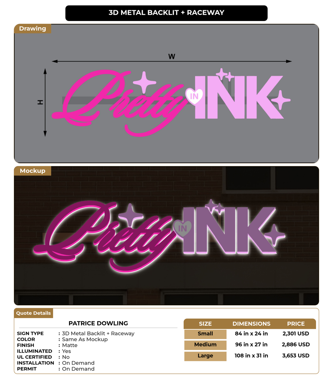 CUSTOM MOCKUP SIGN FOR Patrice Dowling