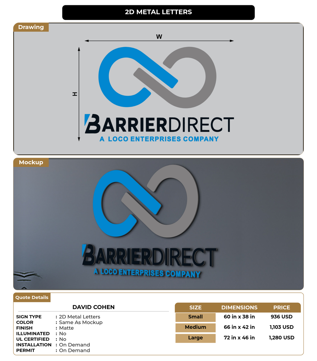 CUSTOM MOCKUP SIGN FOR David Cohen