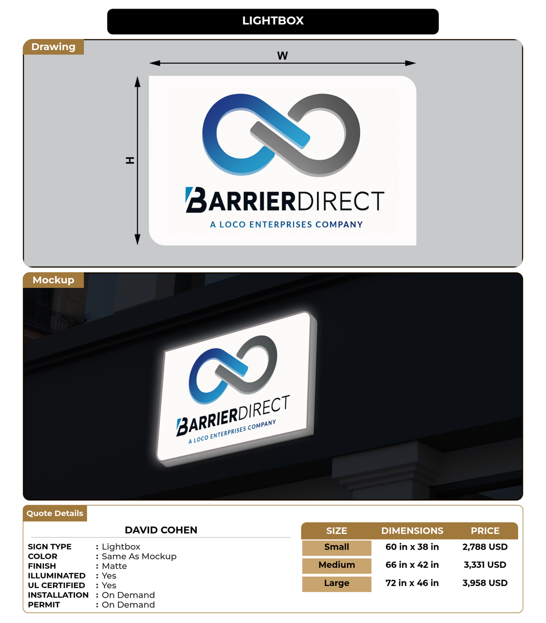 CUSTOM MOCKUP SIGN FOR David Cohen