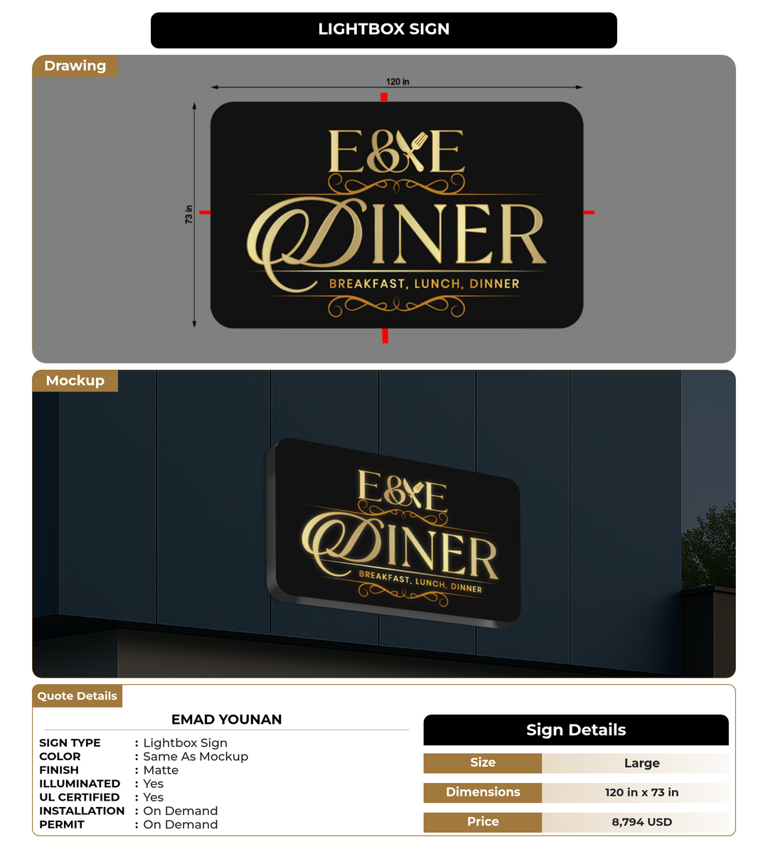 CUSTOM MOCKUP SIGN FOR emad younan