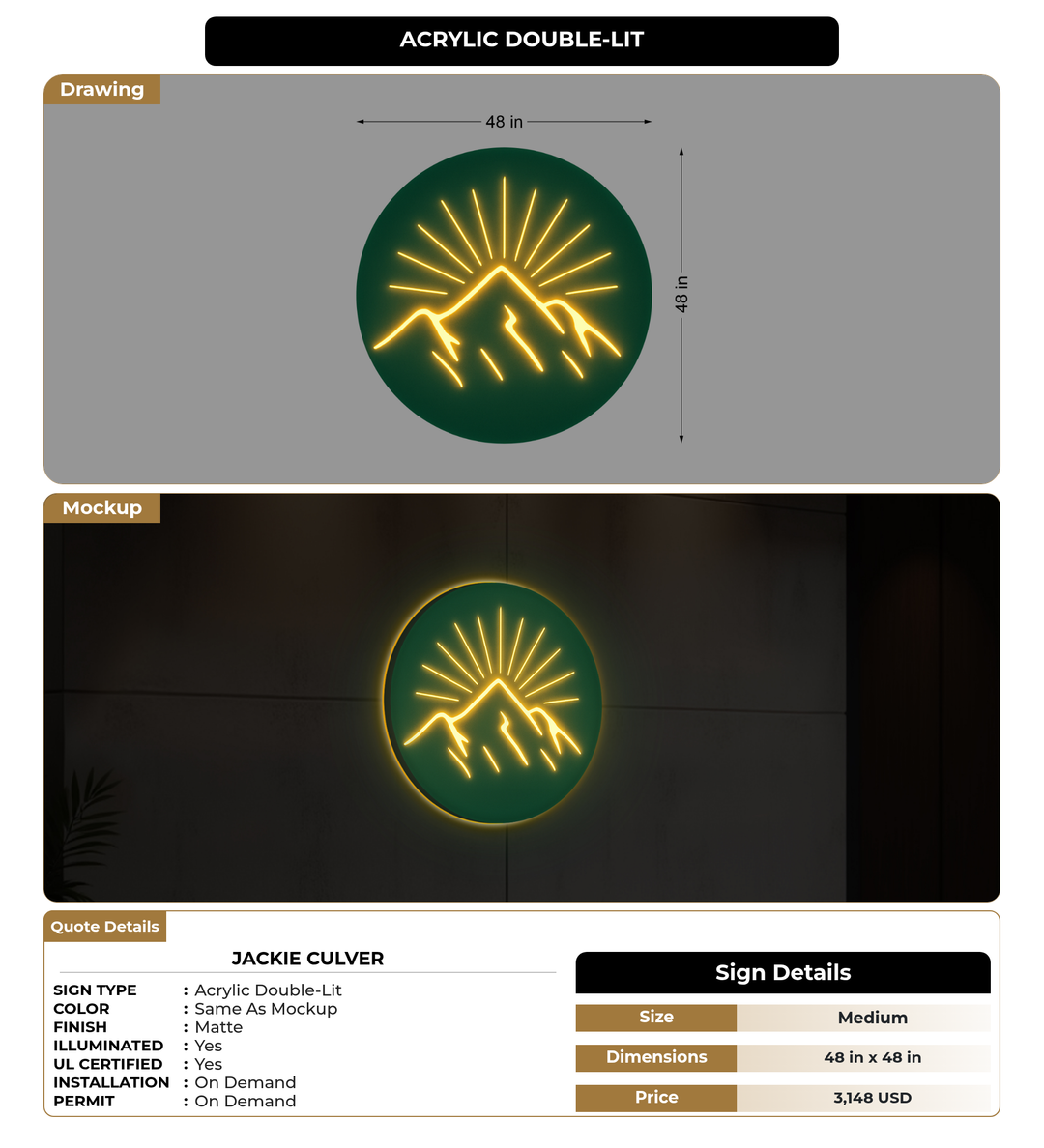 CUSTOM MOCKUP SIGN FOR Jackie Culver