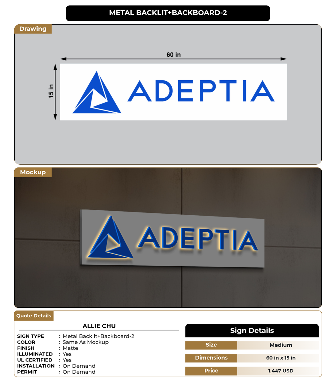 CUSTOM MOCKUP SIGN FOR Allie Chu