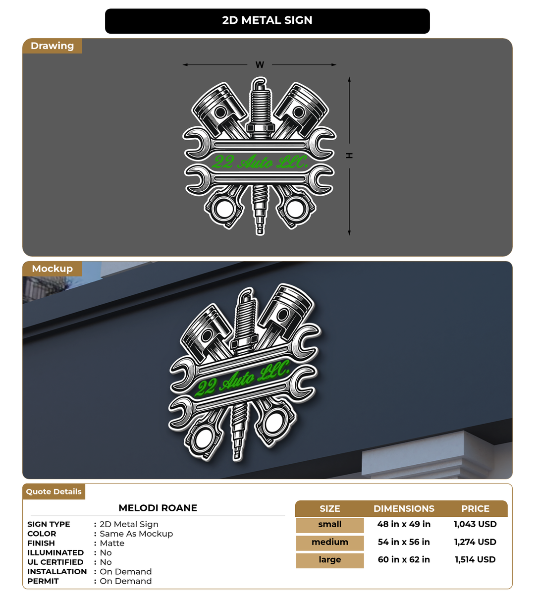 CUSTOM MOCKUP SIGN FOR Melodi Roane