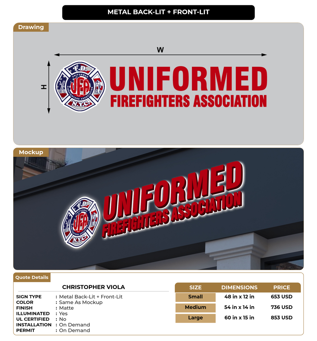 CUSTOM MOCKUP SIGN FOR Christopher Viola