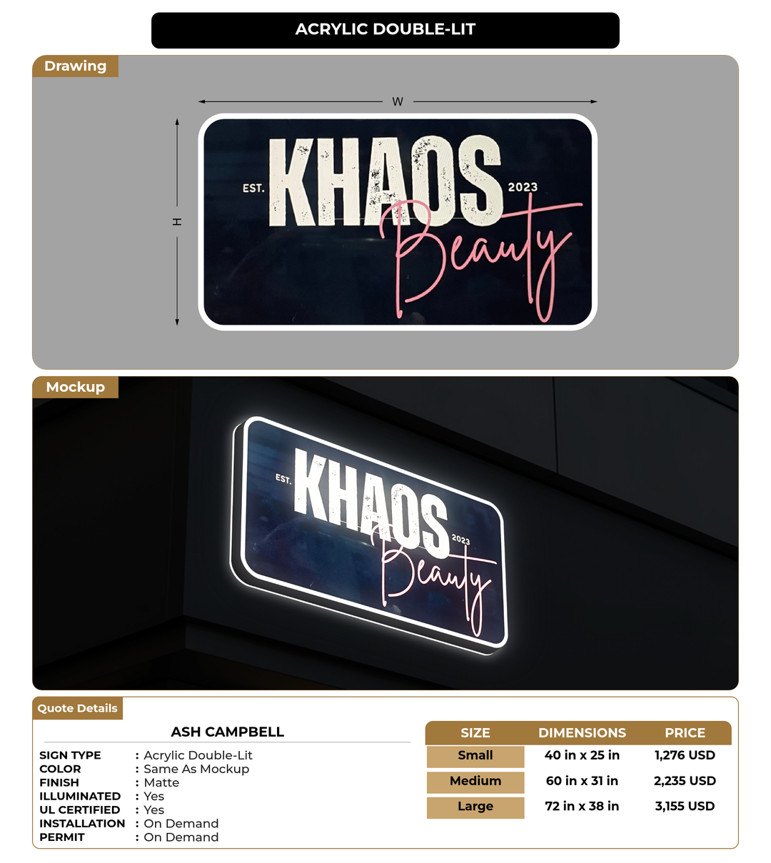CUSTOM MOCKUP SIGN FOR Ash  Campbell