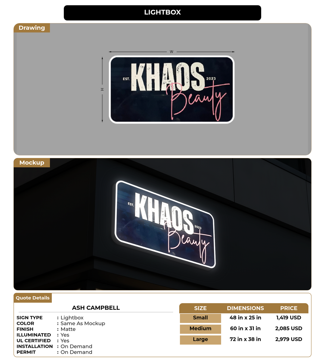 CUSTOM MOCKUP SIGN FOR Ash  Campbell