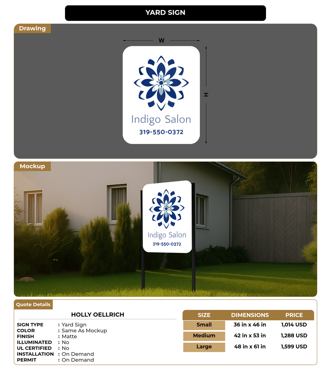 CUSTOM MOCKUP SIGN FOR Holly Oellrich