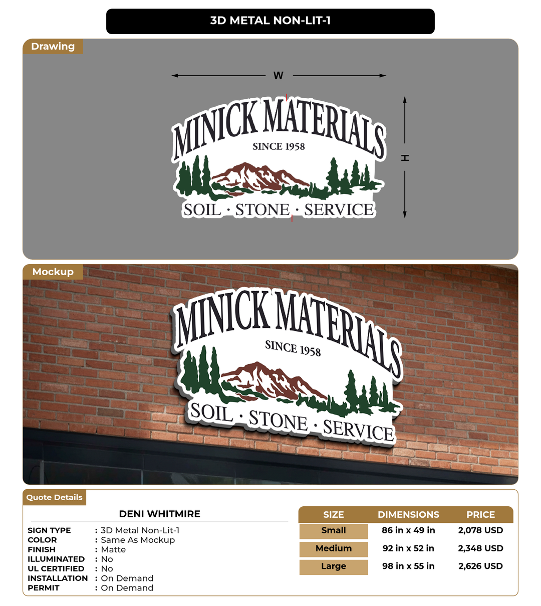 CUSTOM MOCKUP SIGN FOR Deni Whitmire
