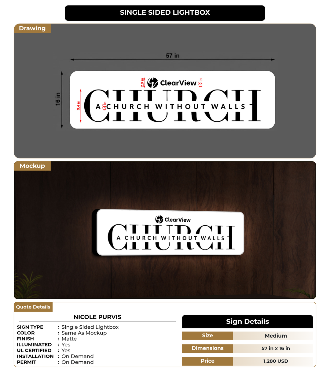 CUSTOM MOCKUP SIGN FOR Nicole Purvis