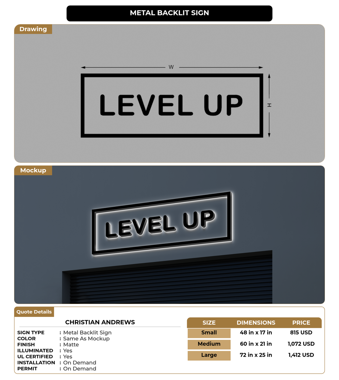 CUSTOM MOCKUP SIGN FOR Christian Andrews