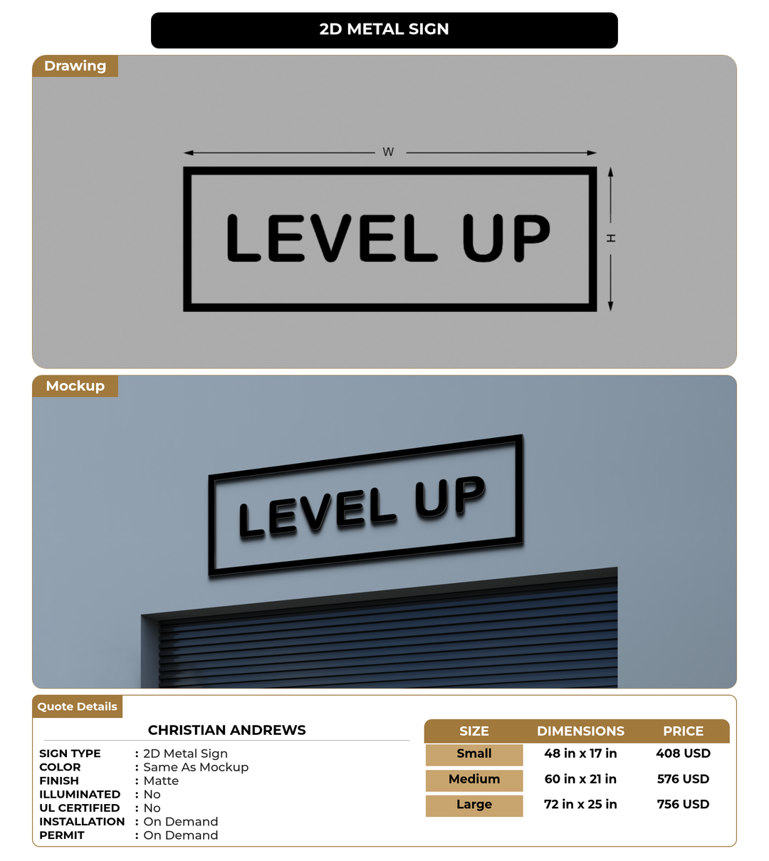 CUSTOM MOCKUP SIGN FOR Christian Andrews
