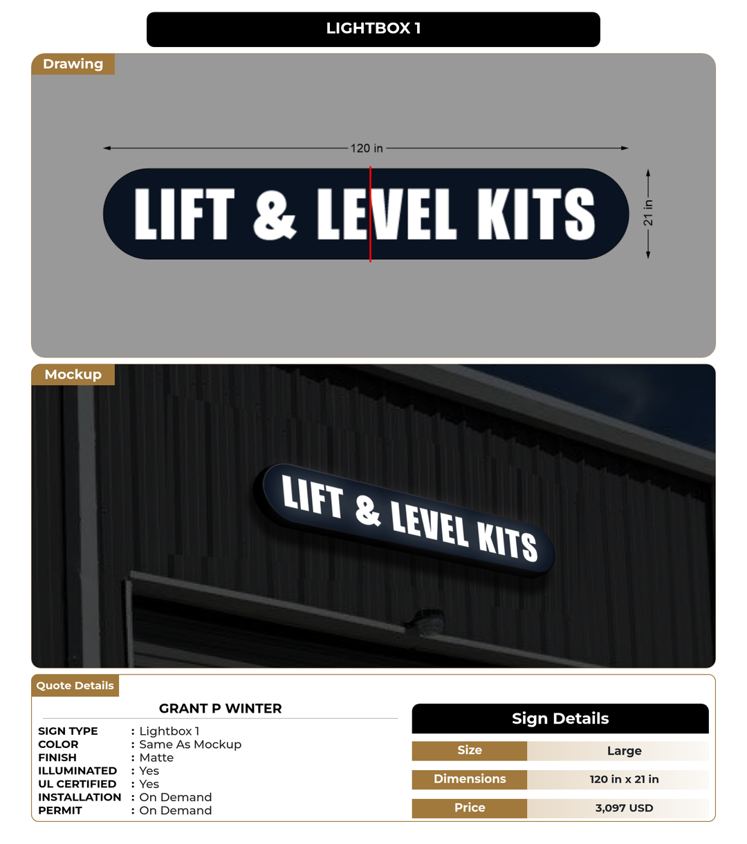 CUSTOM MOCKUP SIGN FOR GRANT P WINTER