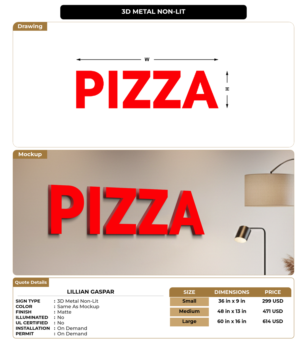 CUSTOM MOCKUP SIGN FOR Lillian Gaspar