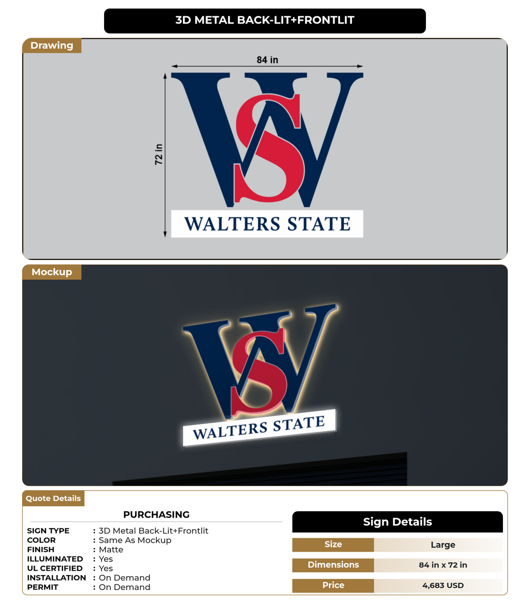 CUSTOM MOCKUP SIGN FOR Purchasing