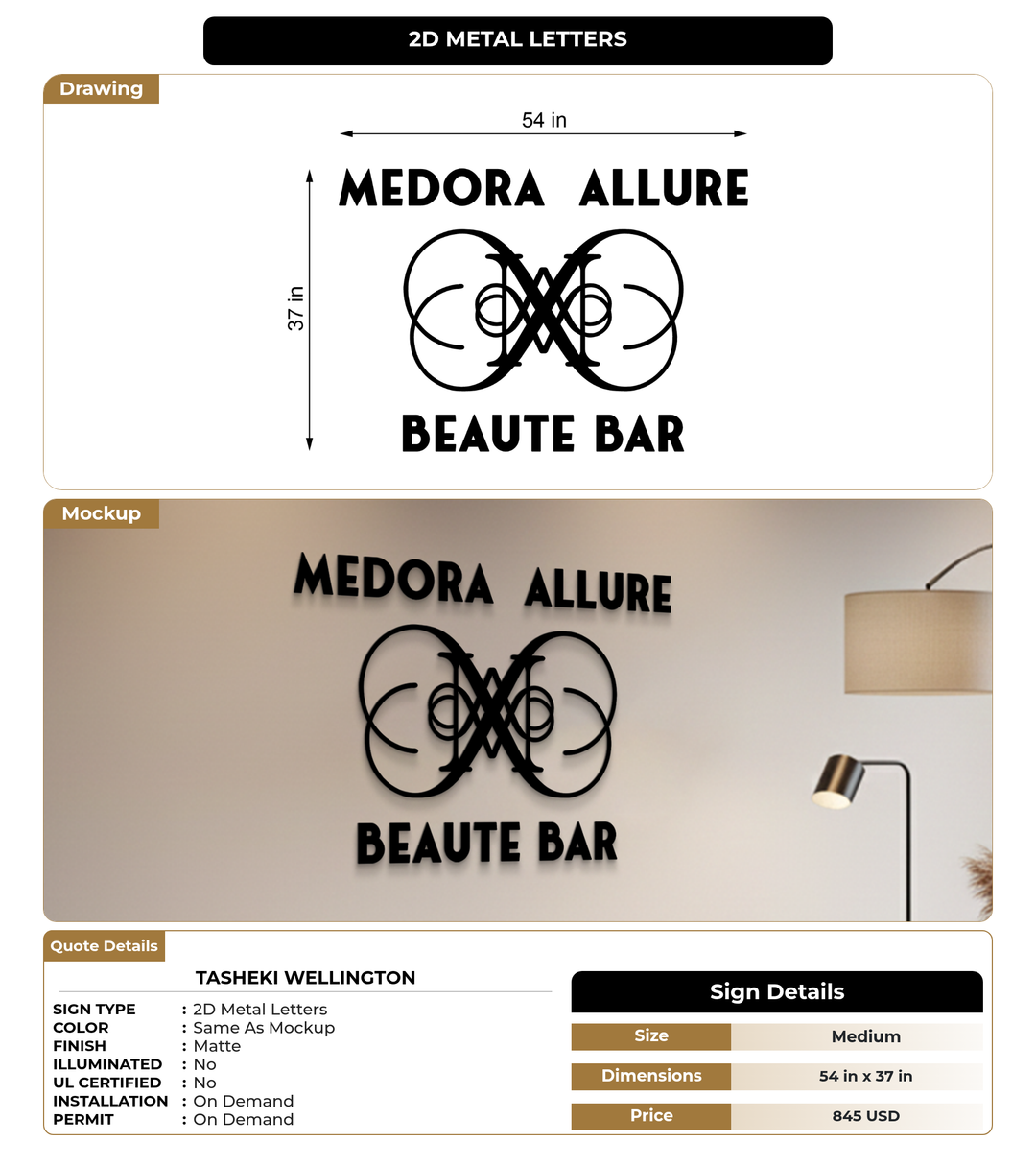 CUSTOM MOCKUP SIGN FOR tasheki wellington