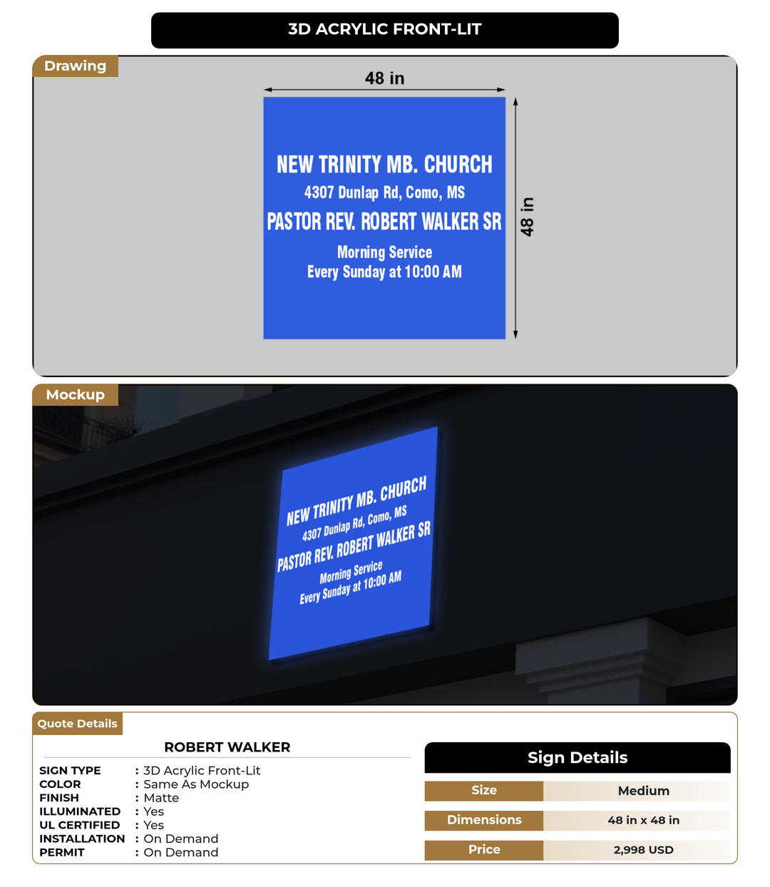 CUSTOM MOCKUP SIGN FOR robert walker