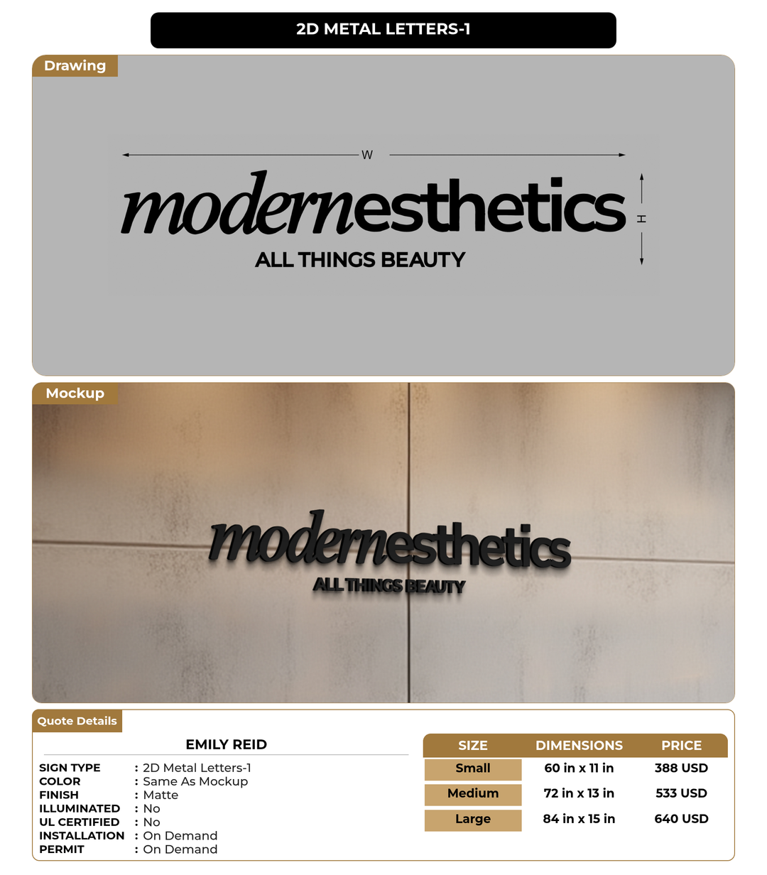 CUSTOM MOCKUP SIGN FOR Emily reid