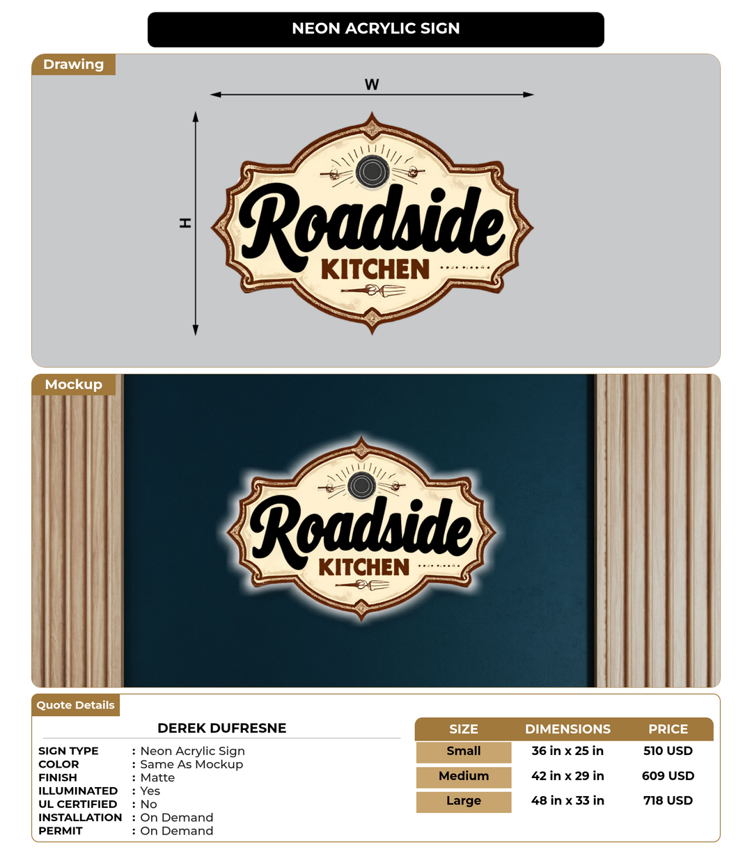 CUSTOM MOCKUP SIGN FOR Derek Dufresne